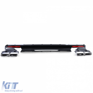 Sportlicher Heckdiffusor in glänzendem Schwarz mit Endrohren, geeignet für Mercedes S-Class W222 13-17-image-6198157
