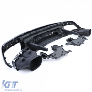 Sportlicher Heckdiffusor in glänzendem Schwarz mit Endrohren, geeignet für Mercedes S-Class W222 13-17-image-6198162