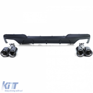 Sportlicher Heckdiffusor matt + 4-Endrohre aus echtem Carbon geeignet für BMW F10 F11 535-image-6195036