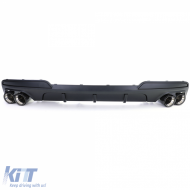 Sportlicher Heckdiffusor matt + 4-Endrohre aus echtem Carbon geeignet für BMW F10 F11 535-image-6195037