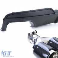 Sportlicher Heckdiffusor matt + 4-Endrohre aus echtem Carbon geeignet für BMW F10 F11 535-image-6195043