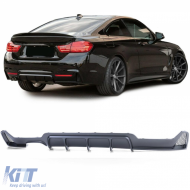 image-50-Sportlicher Heckdiffusor matt schwarz geeignet für BMW 4er Reihe F32 F33 F36 425 428 430