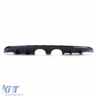 Sportlicher Heckdiffusor mit doppeltem zentralem Rohr in glänzendem Schwarz, geeignet für VW Golf 6 1K 08-13-image-6202254