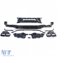 Sportlicher Heckdiffusor mit doppelten schwarzen Endrohren, geeignet für Mercedes S-Class W222 17-20-image-6191386