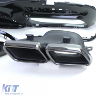 Sportlicher Heckdiffusor mit doppelten schwarzen Endrohren, geeignet für Mercedes S-Class W222 17-20-image-6191388