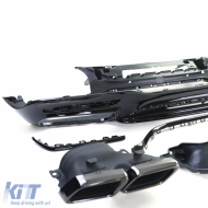 Sportlicher Heckdiffusor mit doppelten schwarzen Endrohren, geeignet für Mercedes S-Class W222 17-20-image-6191389