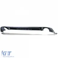Sportlicher Heckdiffusor mit einem Endrohr auf beiden Seiten, glänzend schwarz, geeignet für VW Golf 7 GTI 17-21-image-6199229