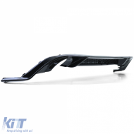Sportlicher Heckdiffusor mit einem Endrohr auf beiden Seiten, glänzend schwarz, geeignet für VW Golf 7 GTI 17-21-image-6199230