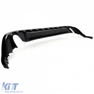 Sportlicher Heckdiffusor mit einem Endrohr auf beiden Seiten, glänzend schwarz, geeignet für VW Golf 7 GTI 17-21-image-6199233