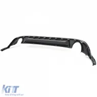 Sportlicher Heckdiffusor mit einem Endrohr auf beiden Seiten, glänzend schwarz, geeignet für VW Golf 7 GTI 17-21-image-6199234