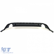 Sportlicher Heckdiffusor mit einem Endrohr auf beiden Seiten, glänzend schwarz, geeignet für VW Golf 7 GTI 17-21-image-6199235
