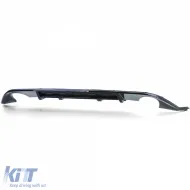 Sportlicher Heckdiffusor mit einem Rohr auf beiden Seiten, glänzend schwarz, geeignet für VW Golf 7 GTI 13-17-image-6206466