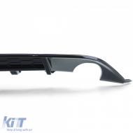 Sportlicher Heckdiffusor mit einem Rohr auf beiden Seiten, glänzend schwarz, geeignet für VW Golf 7 GTI 13-17-image-6206468