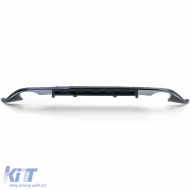Sportlicher Heckdiffusor mit einem Rohr auf beiden Seiten, glänzend schwarz, geeignet für VW Golf 7 GTI 13-17-image-6206469