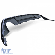 Sportlicher Heckdiffusor mit einem Rohr auf beiden Seiten, glänzend schwarz, geeignet für VW Golf 7 GTI 13-17-image-6206470