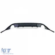 Sportlicher Heckdiffusor mit einem Rohr auf beiden Seiten, glänzend schwarz, geeignet für VW Golf 7 GTI 13-17-image-6206472