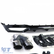 Sportlicher Heckdiffusor mit schwarzen Endrohren, geeignet für Mercedes E-Class W213 Sedan ab 16-image-6192084