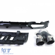 Sportlicher Heckdiffusor mit schwarzen Endrohren, geeignet für Mercedes E-Class W213 Sedan ab 16-image-6192085