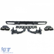 Sportlicher Heckdiffusor mit schwarzen Endrohren, geeignet für Mercedes C C205 Coupe 15-18-image-6196705