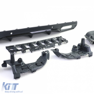 Sportlicher Heckdiffusor mit schwarzen Endrohren, geeignet für Mercedes C C205 Coupe 15-18-image-6196710