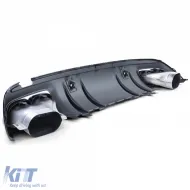 Sportlicher Heckdiffusor mit schwarzen Endrohren, geeignet für Mercedes C-Class W205 Limousine 18-21-image-6200124