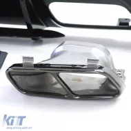 Sportlicher Heckdiffusor mit schwarzen Endrohren, geeignet für Mercedes A-Klasse W176 ab 15-image-6200128