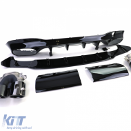 Sportlicher Heckdiffusor mit schwarzen Endrohren, geeignet für Mercedes CLA C118 X118-image-6201470