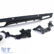 Sportlicher Heckdiffusor mit schwarzen Endrohren, geeignet für Mercedes W205 Limousine 14-18-image-6203142