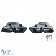 Sportlicher Heckdiffusor mit schwarzen Endrohren, geeignet für Mercedes GLC X253 2015-2019-image-6208148
