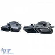 Sportlicher Heckdiffusor mit schwarzen Endrohren, geeignet für Mercedes GLC X253 2015-2019-image-6208149