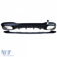 Sportlicher Heckdiffusor mit schwarzen Endrohren, geeignet für Mercedes CLA C118 X118 2019-2022-image-6209000