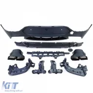 Sportlicher Heckdiffusor mit schwarzen Endrohren, geeignet für Mercedes GLC Coupe C253 2016-2019-image-6257356