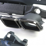 Sportlicher Heckdiffusor mit schwarzen Endrohren, geeignet für Mercedes GLC Coupe C253 2016-2019-image-6257358