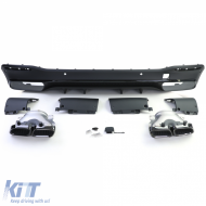 Sportlicher Heckdiffusor mit schwarzen Endrohren, geeignet für Mercedes GLE V167 ab 18-image-6257581