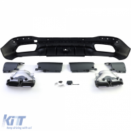 Sportlicher Heckdiffusor mit schwarzen Endrohren, geeignet für Mercedes GLE V167 ab 18-image-6257582