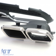Sportlicher Heckdiffusor mit verchromten Endrohren, geeignet für Mercedes C W205 S205 Limousine 14-18-image-6196504