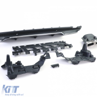 Sportlicher Heckdiffusor mit verchromten Endrohren, geeignet für Mercedes C W205 S205 Limousine 14-18-image-6196507