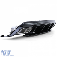 Sportlicher Heckdiffusor mit verchromten Endrohren, geeignet für Mercedes A-Klasse W176 ab 15-image-6202280