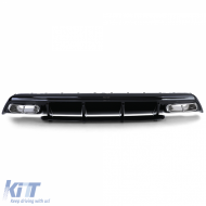 Sportlicher Heckdiffusor mit verchromten Endrohren, geeignet für Mercedes A-Klasse W176 ab 15-image-6202281