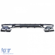 Sportlicher Heckdiffusor mit verchromten Endrohren, geeignet für Mercedes E-Class W213 ohne A Design Line-image-6202317