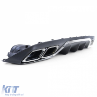 Sportlicher Heckdiffusor mit verchromten Endrohren, geeignet für Mercedes E-Class W213 ohne A Design Line-image-6202319