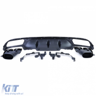 Sportlicher Heckdiffusor mit verchromten Endrohren, geeignet für Mercedes E-Class W213 ohne A Design Line-image-6202321