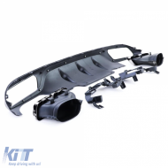 Sportlicher Heckdiffusor mit verchromten Endrohren, geeignet für Mercedes E-Class W213 ohne A Design Line-image-6202322