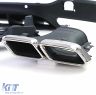 Sportlicher Heckdiffusor mit verchromten Endrohren, geeignet für Mercedes GLC X253 SUV 15-19-image-6202809