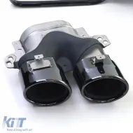 Sportlicher Heckdiffusor-Satz mit runden, schwarzen Endrohren, geeignet für Mercedes C205 Coupe ab 18-image-6278466