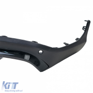 Sportlicher Heckdiffusor + schwarze runde Endrohre geeignet für Mercedes GLC X253 19-22 Facelift-image-6208511