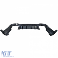 Sportlicher Heckdiffusor + schwarze runde Endrohre geeignet für Mercedes GLC X253 19-22 Facelift-image-6208513