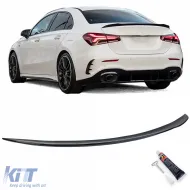 image-50-Sportlicher Heckspoiler Lippe in Schwarz glänzend, geeignet für Mercedes V177 Limousine ab 2018