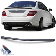 image-35-Sportlicher Heckspoiler Lippe in Schwarz glänzend, geeignet für Mercedes C-Class W204 Limousine 07-14