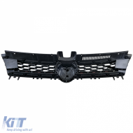 Sportlicher Kühlergrill mit schwarzem Hochglanz-Wabenmuster und rotem Akzent, geeignet für VW Golf 7 12-17 GTI-image-6197106
